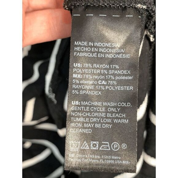 Chico's Women's Striped 3/4 Dolman Sleeve Round Neck Pullover T-Shirt 8/10 P - Picture 12 of 12